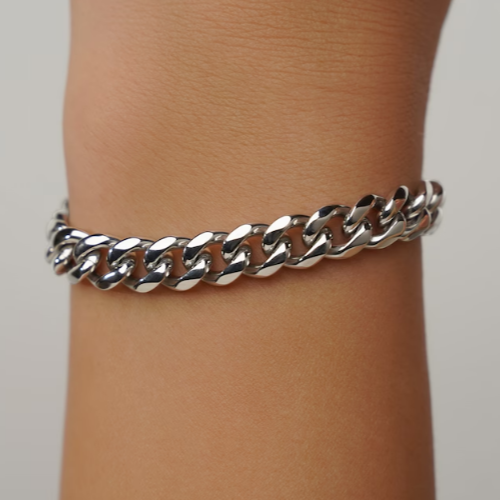 Gold Thick Bracelet Chain- Chunky Gold Bracelets For Women- Women's Bracelet Link Gold Chain Bracelet Women