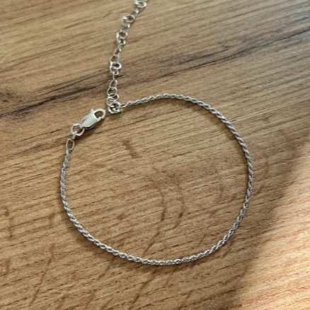 Mens Bracelet Rope Chain- Thin Mens Silver Bracelet Link- Gold Bracelet For Men- Mens Jewelry