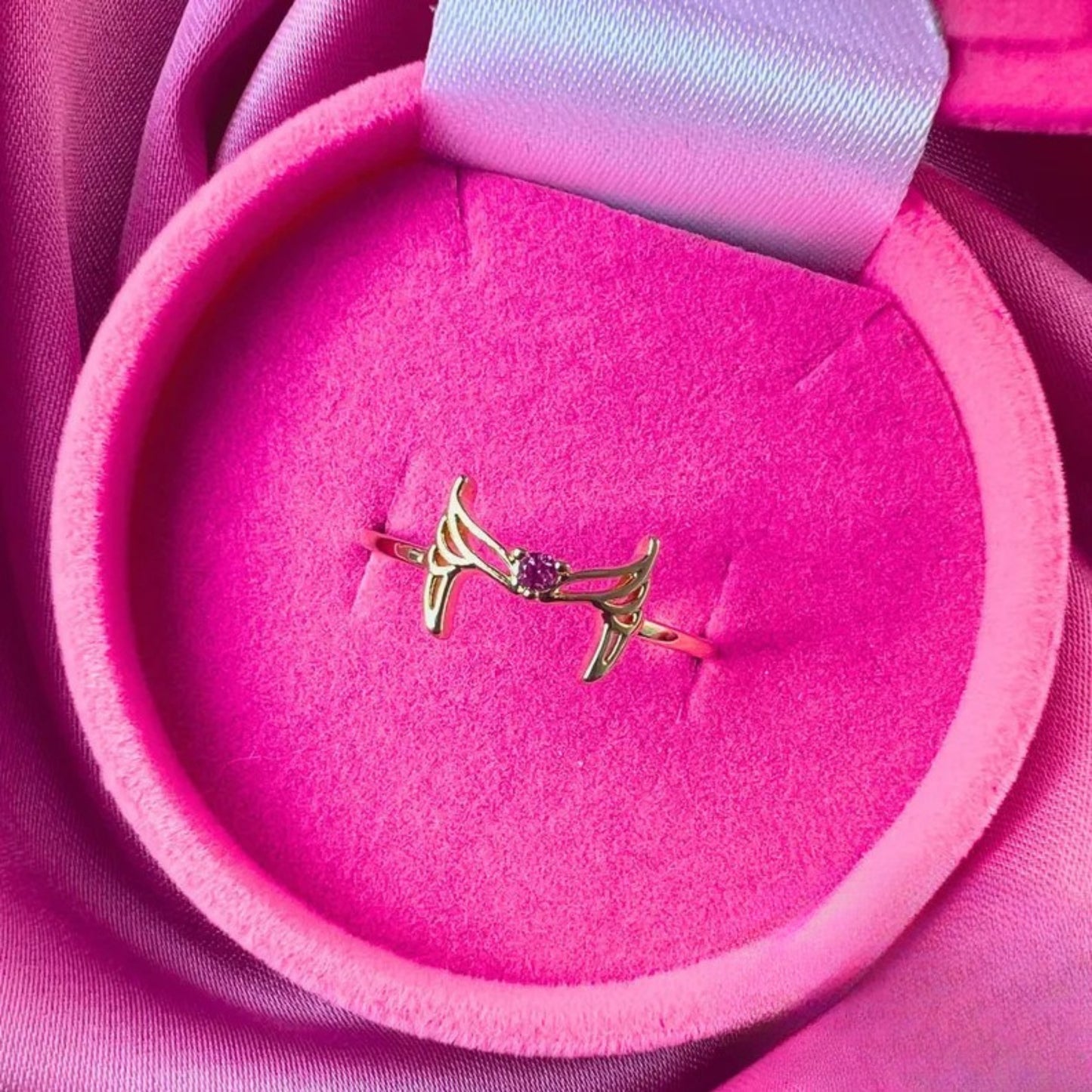 Red Heart Necklace - Witch Crown Inspired Necklace in 14k Yellow Gold Vermeil - Witch Ring - Christmas Gift for Her - Magical Jewelry
