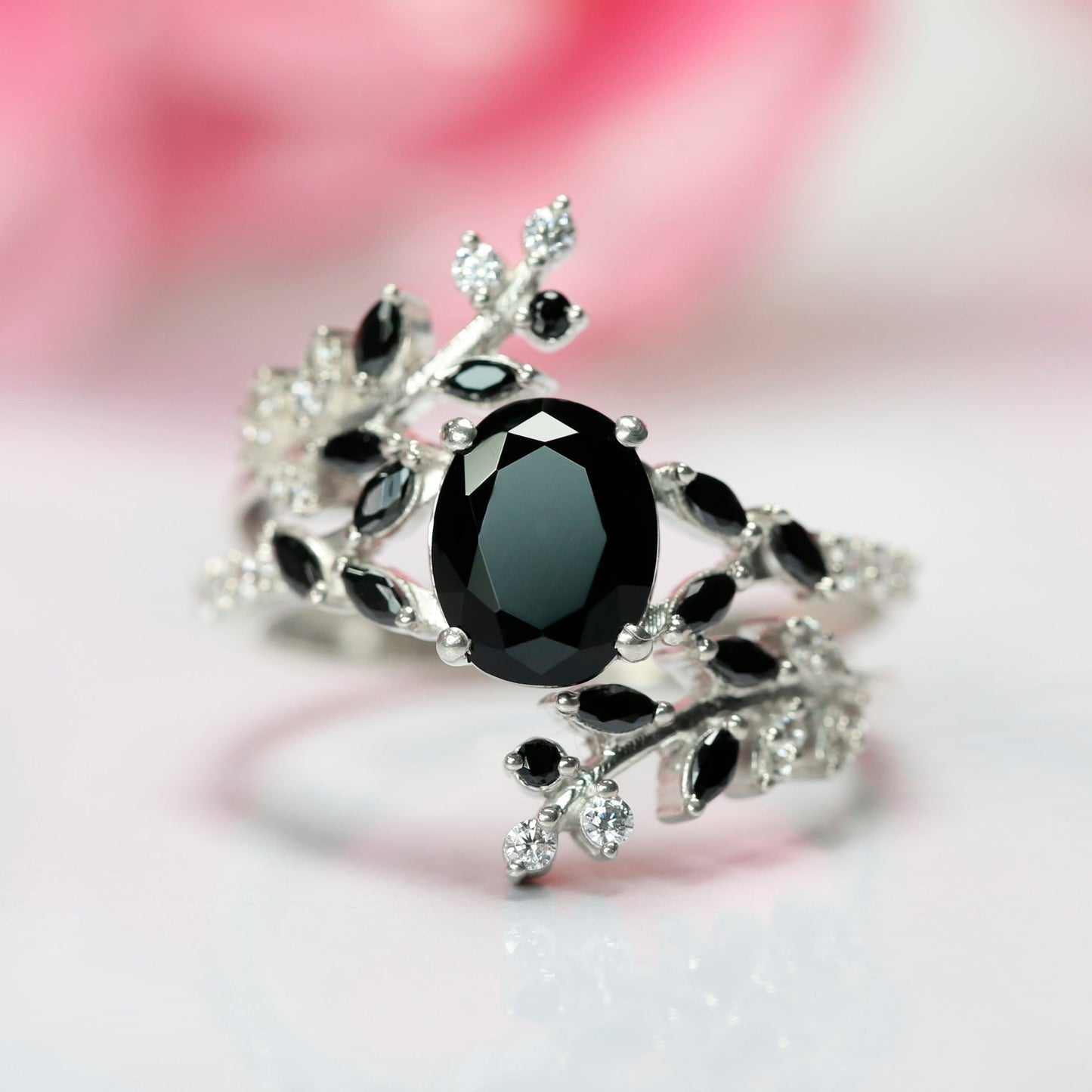 Natural Spinel Engagement Ring - August Birthstone Ring For Woman - 925 Sterling Silver Promise Ring