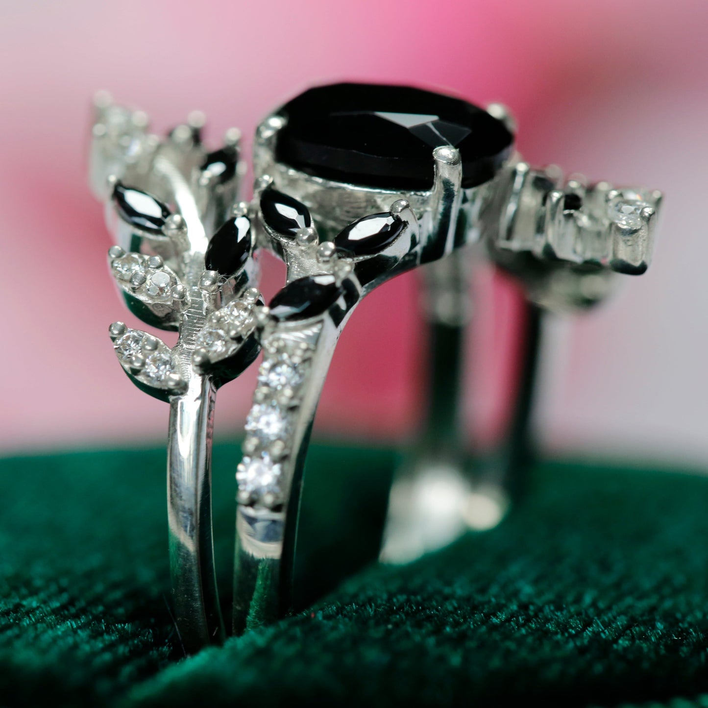 Natural Spinel Engagement Ring - August Birthstone Ring For Woman - 925 Sterling Silver Promise Ring