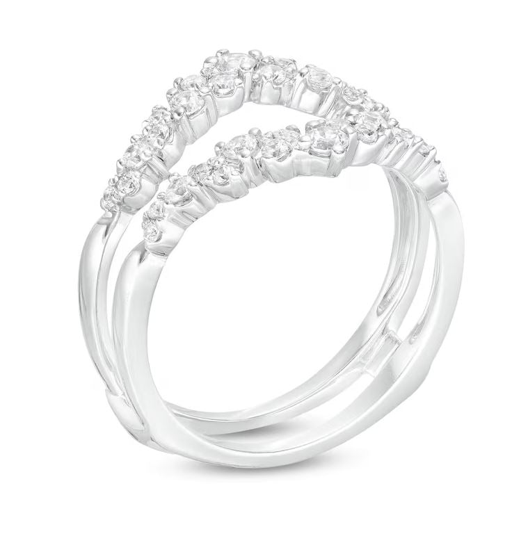 0.75 Ct Diamond Engagement & Wedding Ring Enhancer in 925 Sterling Silver