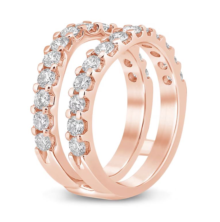 0.50 CT. T.W. Round Diamond Engagement Ring Enhancer Wrap Ring in 925 Sterling Silver