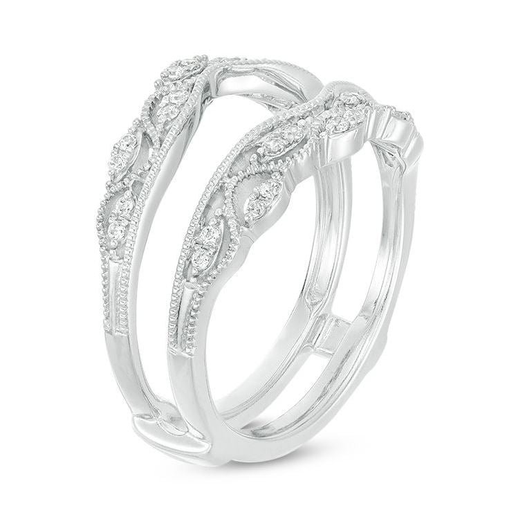 1/5 CT. Diamond Vintage Style Solitaire Enhancer in 925 Sterling Silver