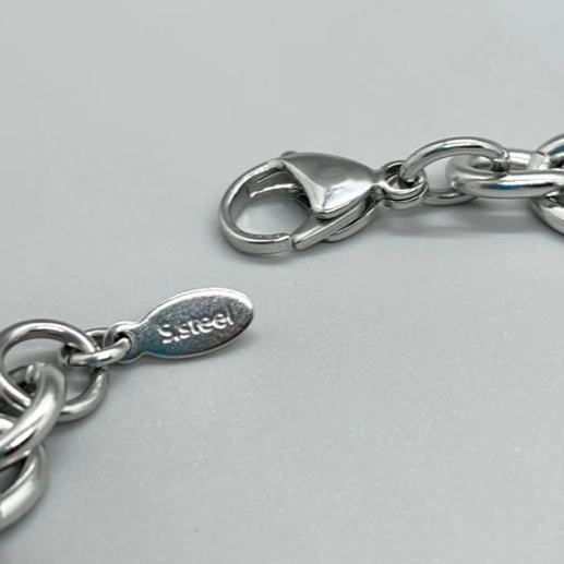 Stainless Steel Silver Chain Bracelet~ Chunky Cable Chain~ Women Men Teen Unisex Jewelry