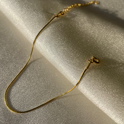 Unisex Snake Chain Bracelet- Simple Thin Gold-Silver-Rose Gold Herringbone Chain- Dainty Bracelet