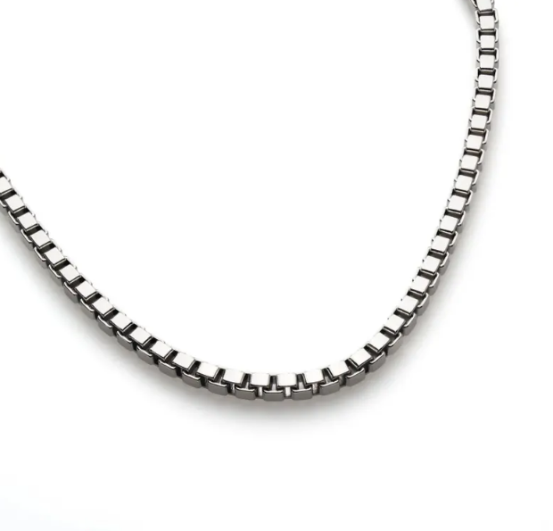1.5mm Box Chain Necklace in 14K Yellow Gold Finish Box Chain Choker - Simple Gold Necklace for Her/Him