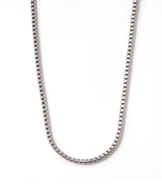 1.5mm Box Chain Necklace in 14K Yellow Gold Finish Box Chain Choker - Simple Gold Necklace for Her/Him