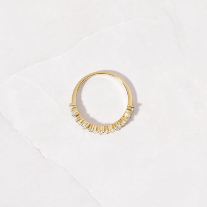 Multi Stone Promise Ring - Stacking Ring in Sterling Silver