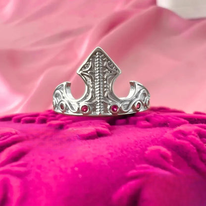 Princess Tiara Crown Ring - Gold Aurora-Inspired Ring - Sleeping Beauty Crown - Adjustable Princess Ring - Fantasy Regal Jewelry Gift for Her