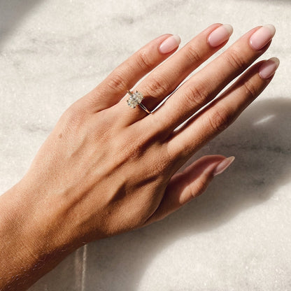 1.55 Carat Oval Diamond Engagement Ring 14K Yellow Gold Finish Solitaire Ring - Best Proposal Ring For Her