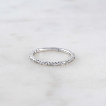 Dainty Diamond Stacking Eternity Ring Gold Minimalist CZ Ring