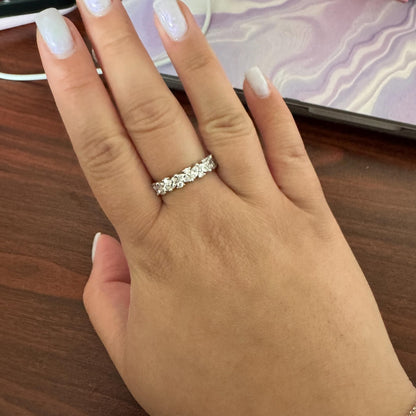 Multi Stone Promise Ring - Stacking Ring in Sterling Silver