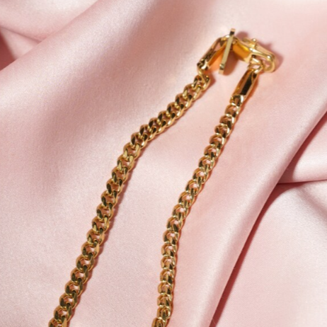 Gold Plated Bracelet- Thin Gold Curb Bracelet Chain- Gold Adjustable Bracelets- Gold Jewelry