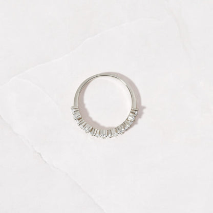 Multi Stone Promise Ring - Stacking Ring in Sterling Silver