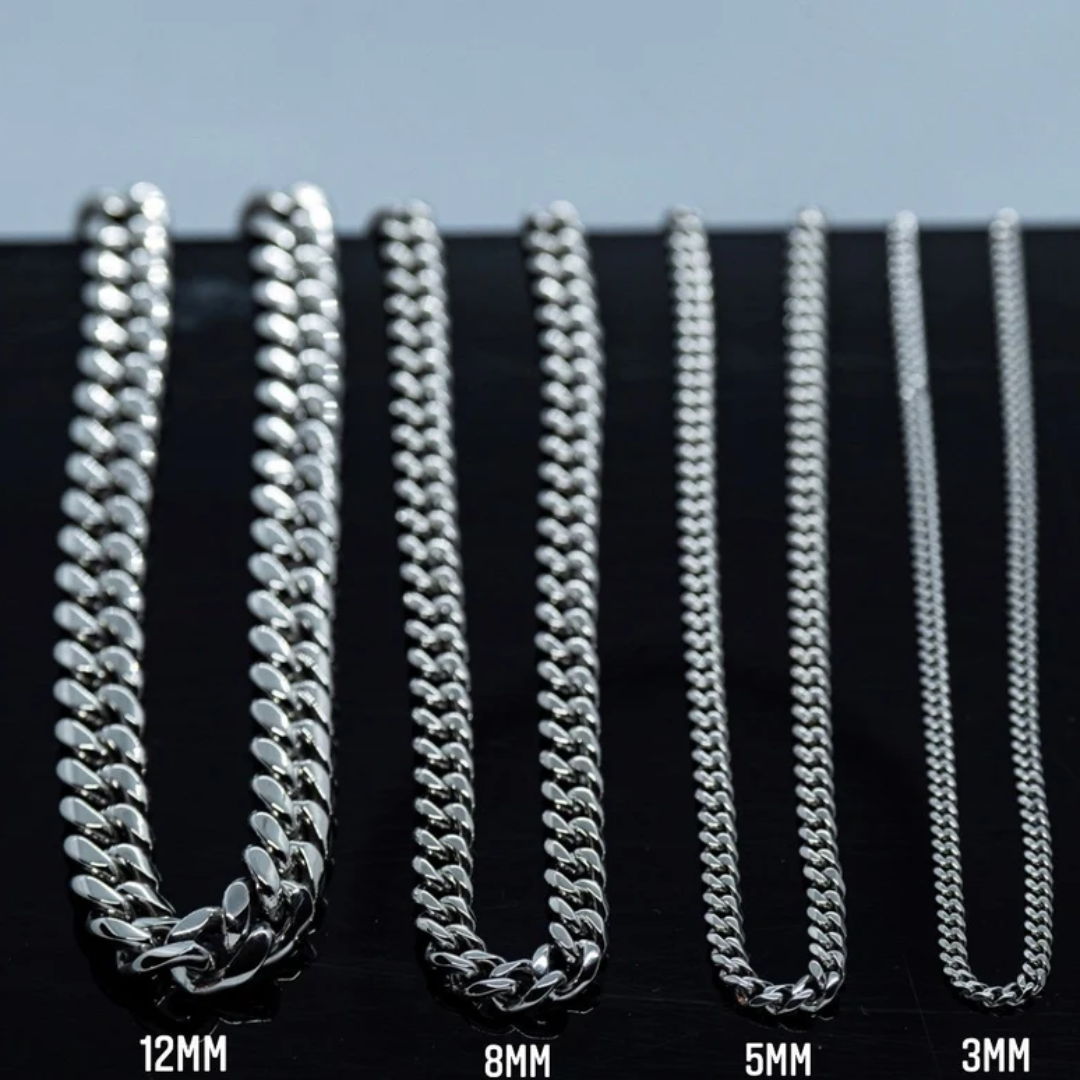 5mm Silver Cuban Mens Chain - Mens Jewellery - Silver Chain Necklace For Men