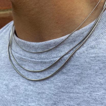 18k Gold Plating Snake Chain 1mm Thin - Mens Chain Necklace - Simple Chain Necklace For Mens