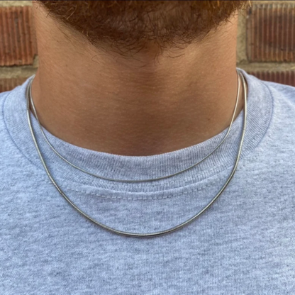 18k Gold Plating Snake Chain 1mm Thin - Mens Chain Necklace - Simple Chain Necklace For Mens