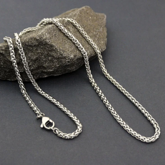 Stainless Steel Wheat Chain Necklace For Unisex -  Wheat Chain - Gift For Husband