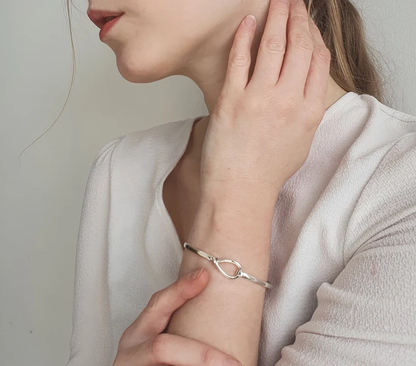 Personalized Silver Bangles for Women Sterling Silver Bangle Best Gift Idea for Christmas