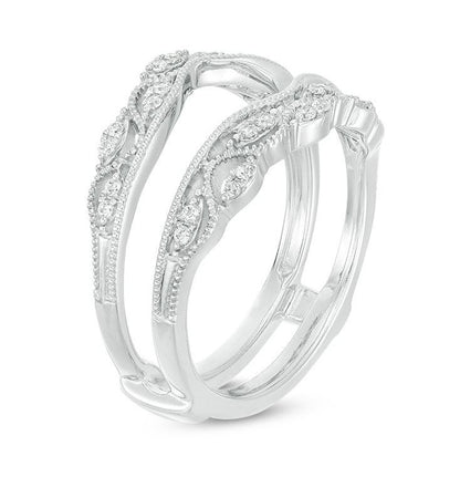 1/5 CT. Diamond Vintage Style Solitaire Enhancer in 925 Sterling Silver