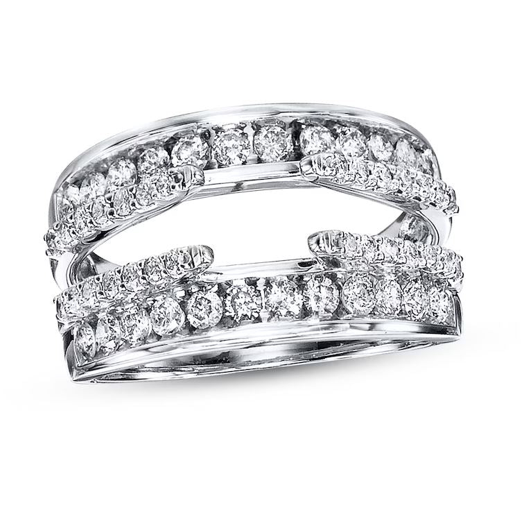 Engagement Ring Jacket 1 Ct Diamond Ring Enhancer in 925 Sterling Silver
