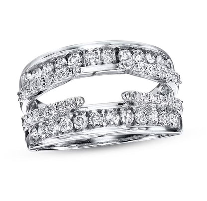 Engagement Ring Jacket 1 Ct Diamond Ring Enhancer in 925 Sterling Silver