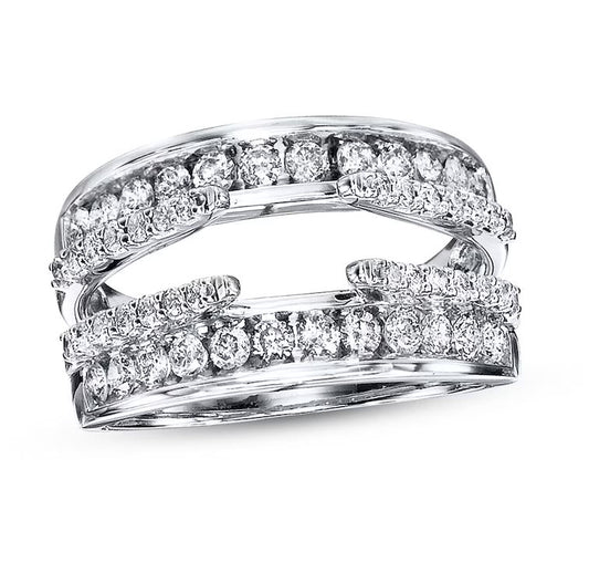 Engagement Ring Jacket 1 Ct Diamond Ring Enhancer in 925 Sterling Silver