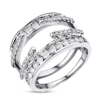 Engagement Ring Jacket 1 Ct Diamond Ring Enhancer in 925 Sterling Silver