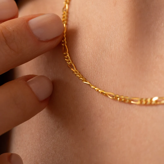 Figaro Chain Necklace - Sterling Silver Figaro Chain - Layering Necklace for Women - Everyday Jewelry For Men/Women
