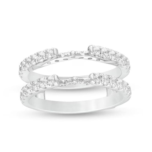 0.75 Ct Diamond Cathedral Ring Enhancer in 925 Sterling Silver