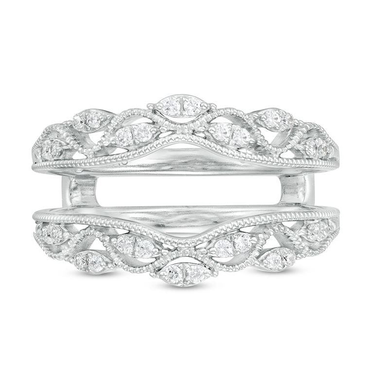 1/5 CT. Diamond Vintage Style Solitaire Enhancer in 925 Sterling Silver