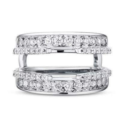 Engagement Ring Jacket 1 Ct Diamond Ring Enhancer in 925 Sterling Silver