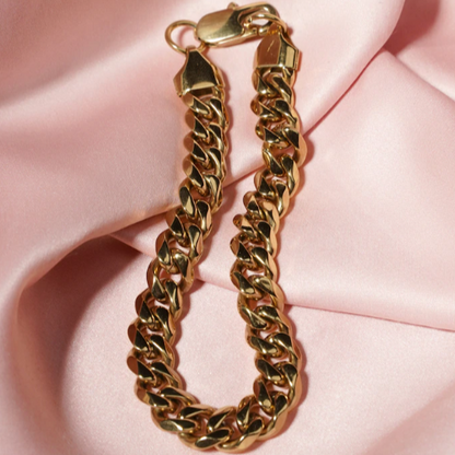 Gold Thick Bracelet Chain- Chunky Gold Bracelets For Women- Women's Bracelet Link Gold Chain Bracelet Women