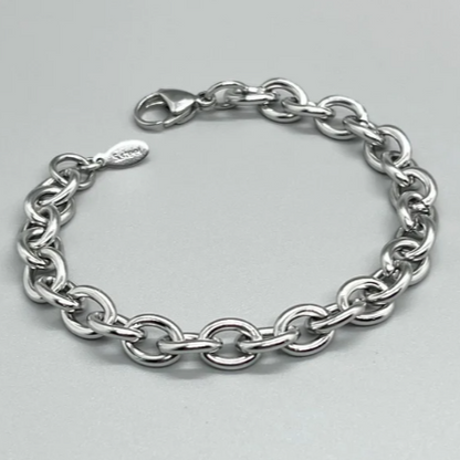 Stainless Steel Silver Chain Bracelet~ Chunky Cable Chain~ Women Men Teen Unisex Jewelry
