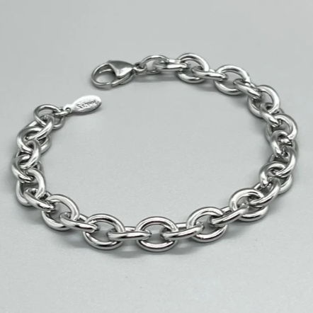Stainless Steel Silver Chain Bracelet~ Chunky Cable Chain~ Women Men Teen Unisex Jewelry