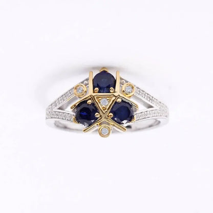 Zora Sapphire Spiritual Stone Engagement Promise Wedding Ring in Sterling Silver 8 bit Video Game Nerdy Geeky Anniversary Ring Gift Present