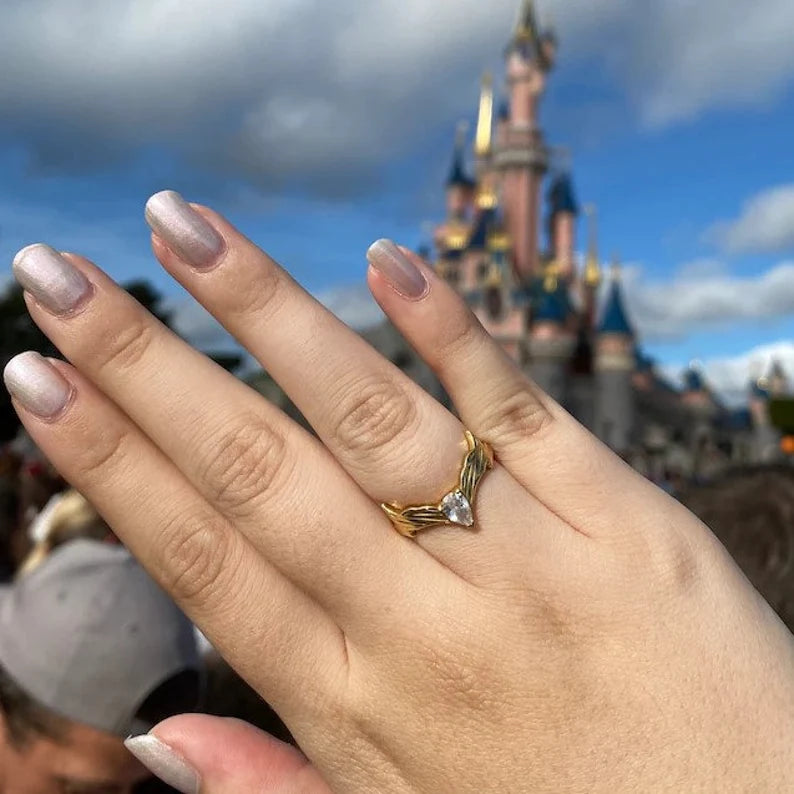 Witch Crown Inspired Superhero Ring in 14k Yellow Gold Vermeil Geek Jewelry - Special Gift For Mom