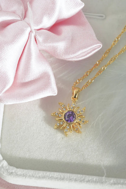 Rapunzel Sunflower Necklace in 14k Yellow Gold Vermeil on 925 Sterling Silver - Special Gift For Womens