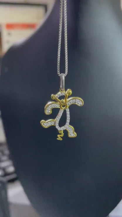 Treasures Pooh "Tigger" Diamond Necklace in 925 Sterling Silver - Tigger Necklace