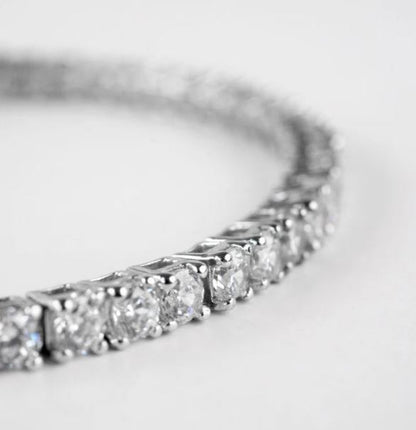 3.5mm Round Diamond Tennis Bracelet in 7"inch - Dainty Bracelet Gift for Her