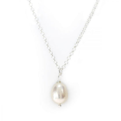 Pearl Necklace in 925 Sterling Silver Womens Necklace - Christmas Gift For Her