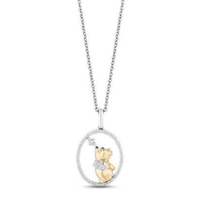 Enchanted Winnie the Pooh Honey bee Diamond Pendant Necklace - Christmas Gift