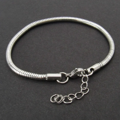 Round Snake Chain Bracelet- Stainless Steel Bracelet- Men's Jewelry- Women's Jewelry- Fashion Bracelet for Men- Bracelet for Women