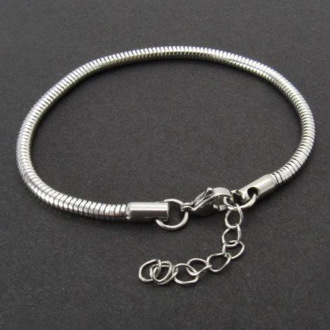 Round Snake Chain Bracelet- Stainless Steel Bracelet- Men's Jewelry- Women's Jewelry- Fashion Bracelet for Men- Bracelet for Women