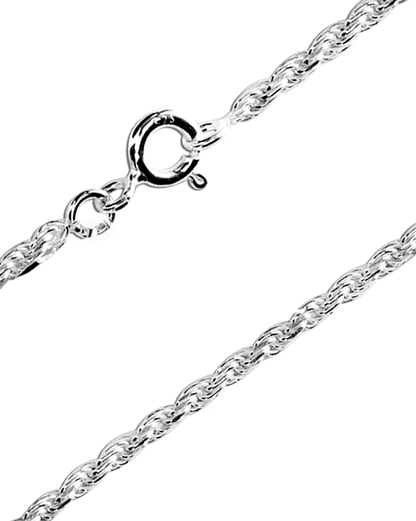 Rope Chain Necklace 925 Sterling Silver 18"inch Rope Chain 3MM / Twisted Chain Necklace Gift For Him/Her