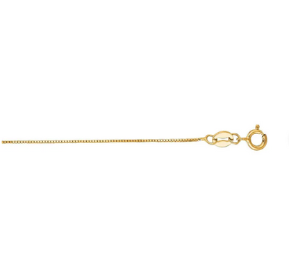 1.5mm Box Chain Necklace in 14K Yellow Gold Finish Box Chain Choker - Simple Gold Necklace for Her/Him