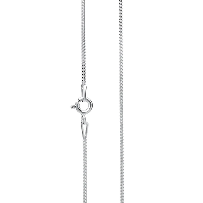 1.2mm curb chain necklace Sterling silver in High Quality everyday piece of jewelry Great as a gift.