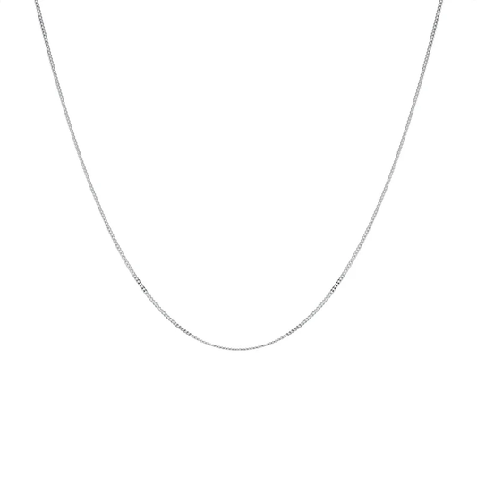 1.2mm curb chain necklace Sterling silver in High Quality everyday piece of jewelry Great as a gift.