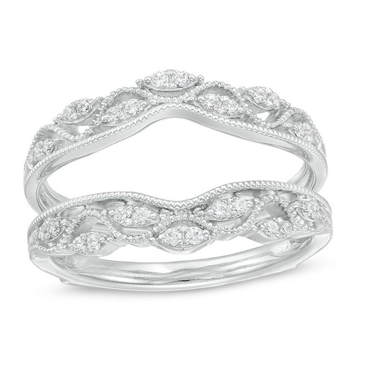 1/5 CT. Diamond Vintage Style Solitaire Enhancer in 925 Sterling Silver